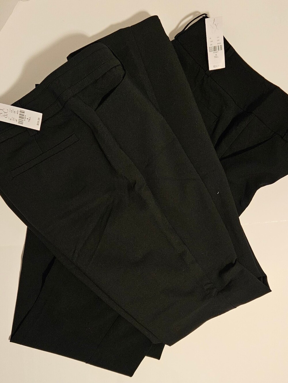 2 Pair Women's Black Slacks 8 Tall NY&C
